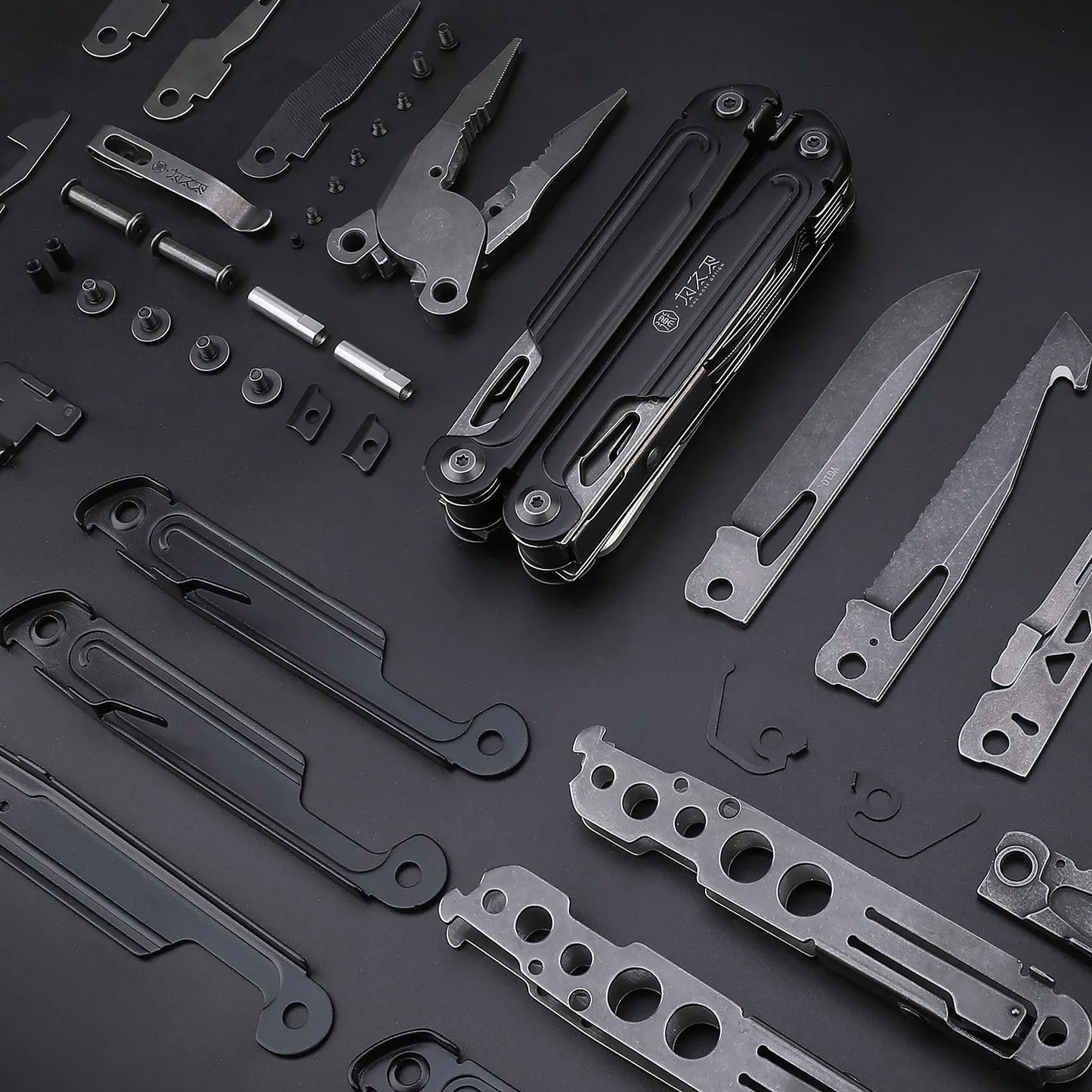MT-78 Navigator multitool disassembled 65 components VG10 blade
