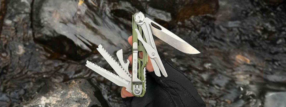 XHandle MT-18 lightweight multitool with folding knife and scissors