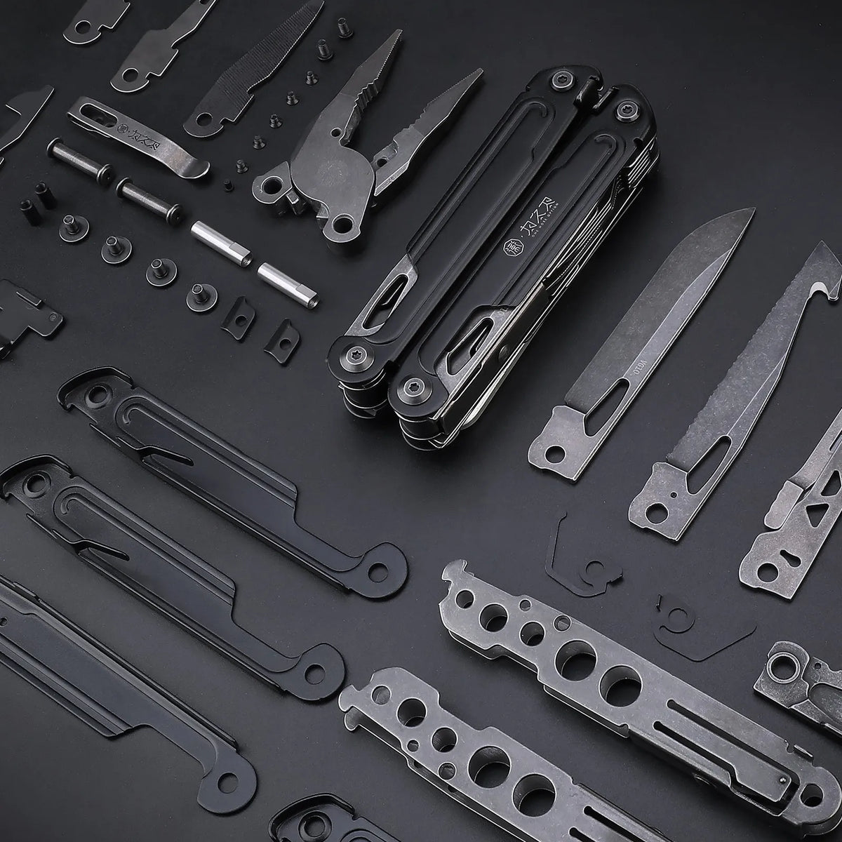 MT-78 Navigator multitool disassembled 65 components VG10 blade