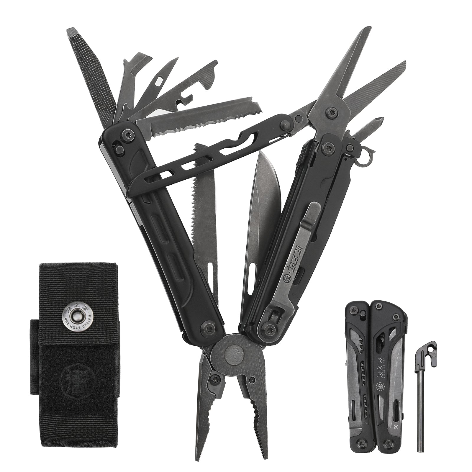 MT-11 20-in-1 D2 Multitool – Black Stonewashed Finish | XHANDLE