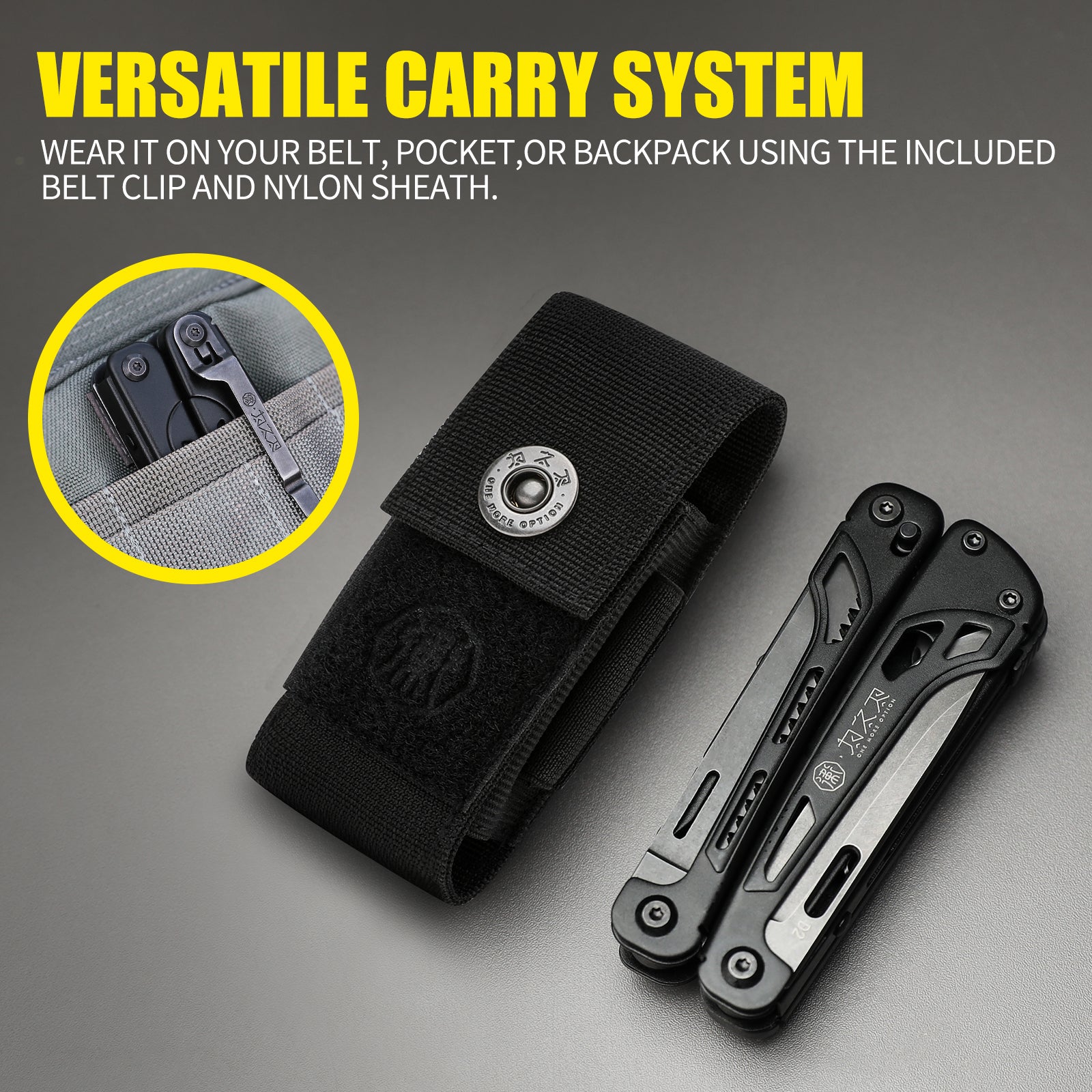 MT-11 20-in-1 D2 Multitool – Black Stonewashed Finish | XHANDLE