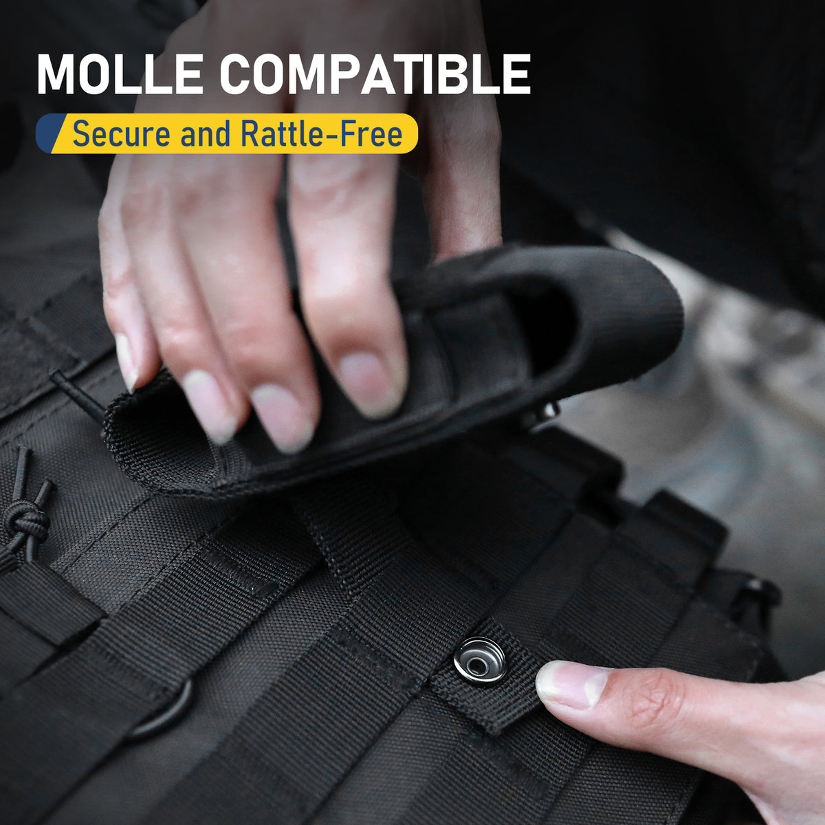 OP-01 rear MOLLE attachment points for secure wobble-free fit